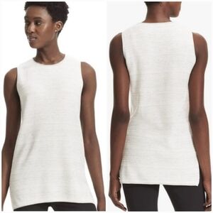MM Lafleur, New, The Ren Ivory Sleeveless Longline Knit Top Shirt, Size Small